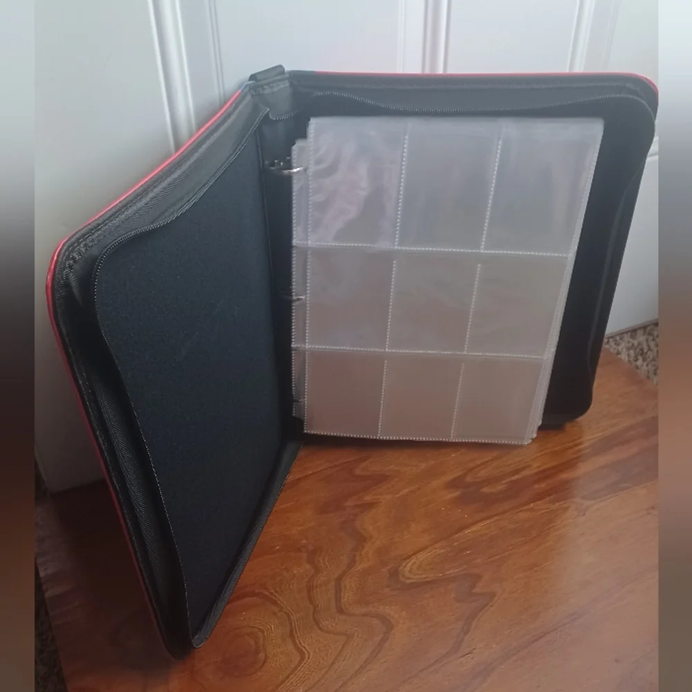 Baseball Themed Trading Card Holder Binder - Red and Blue